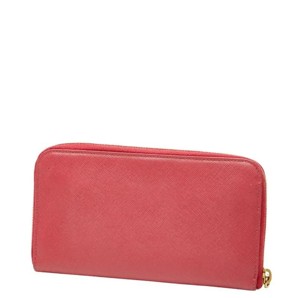 Prada Ribbon Round Zip Long Wallet